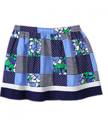 gymboree blue patchwork skirt 